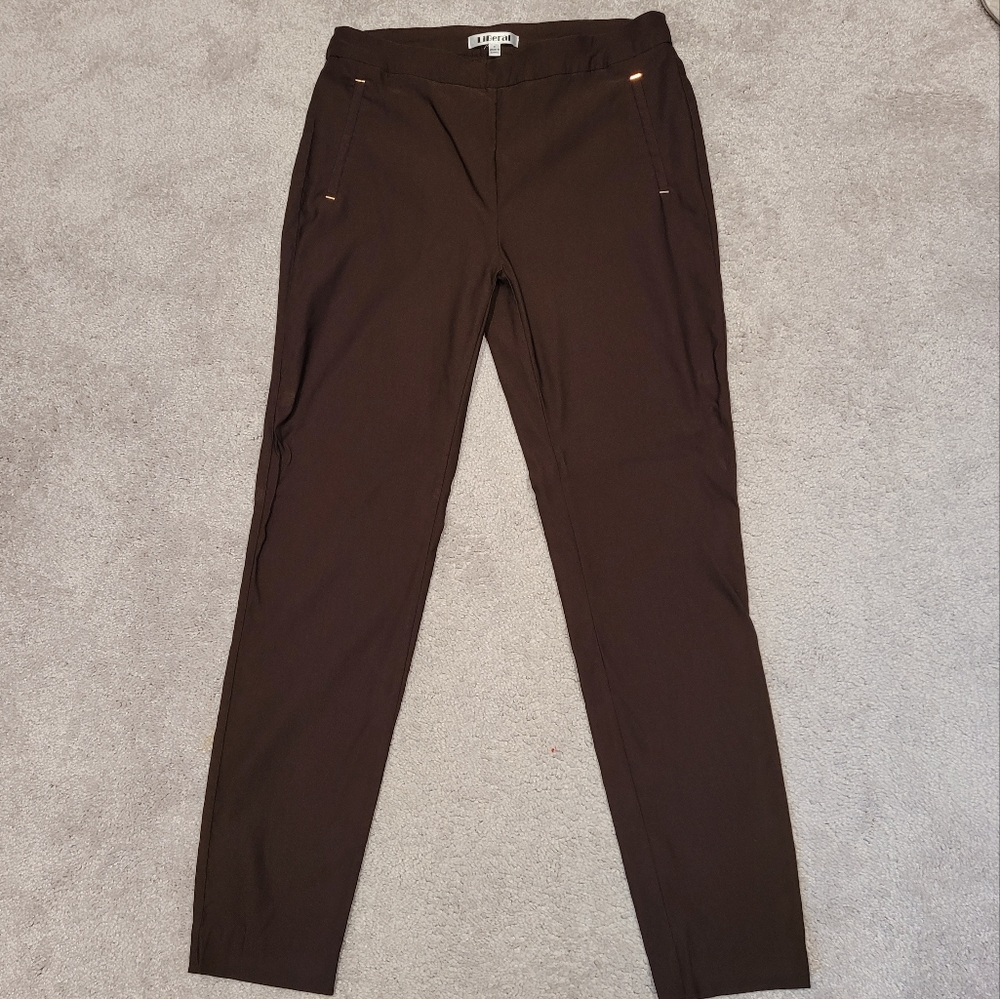 Chocolate Brown Stretch Work Slacks Size 6